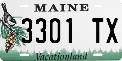 ME license plate 3301TX