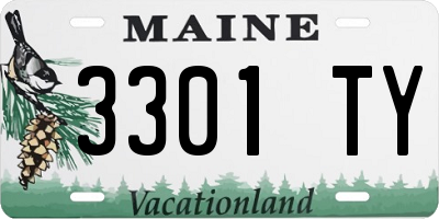 ME license plate 3301TY