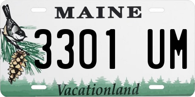 ME license plate 3301UM
