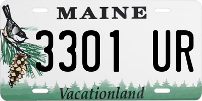 ME license plate 3301UR