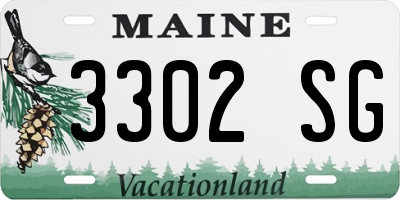 ME license plate 3302SG
