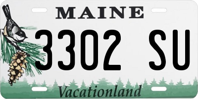 ME license plate 3302SU