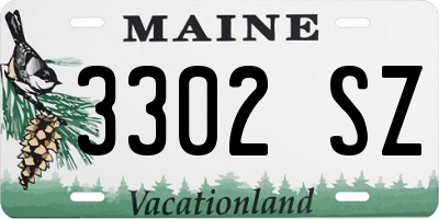 ME license plate 3302SZ