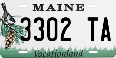 ME license plate 3302TA