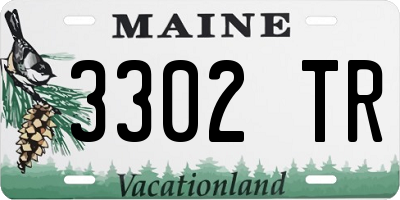 ME license plate 3302TR