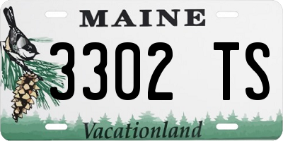 ME license plate 3302TS