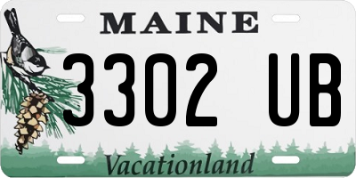 ME license plate 3302UB