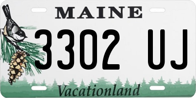 ME license plate 3302UJ