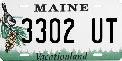 ME license plate 3302UT