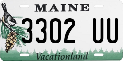 ME license plate 3302UU