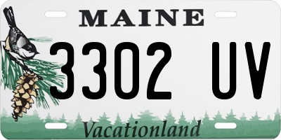 ME license plate 3302UV