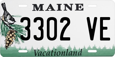 ME license plate 3302VE