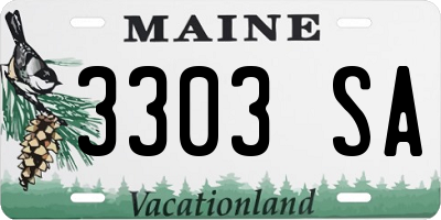 ME license plate 3303SA