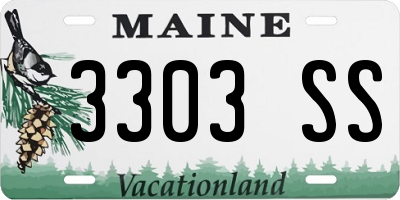 ME license plate 3303SS