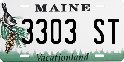 ME license plate 3303ST