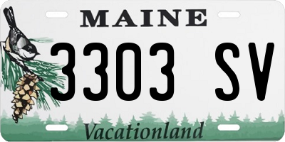 ME license plate 3303SV