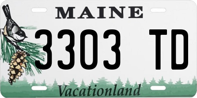 ME license plate 3303TD