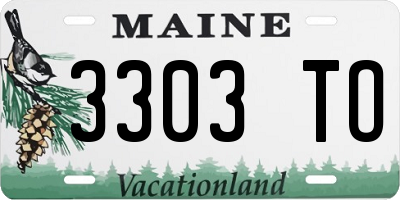 ME license plate 3303TO