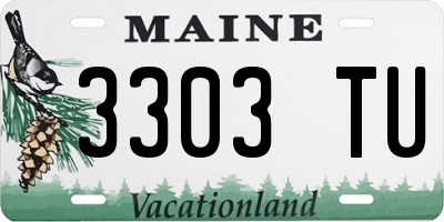 ME license plate 3303TU