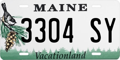 ME license plate 3304SY