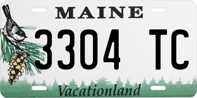 ME license plate 3304TC