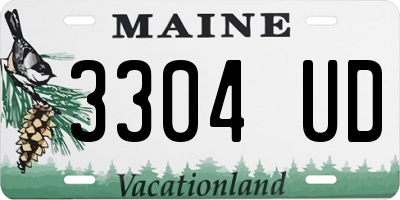 ME license plate 3304UD