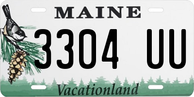 ME license plate 3304UU