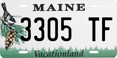 ME license plate 3305TF
