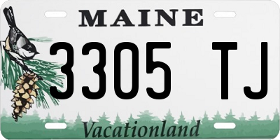 ME license plate 3305TJ