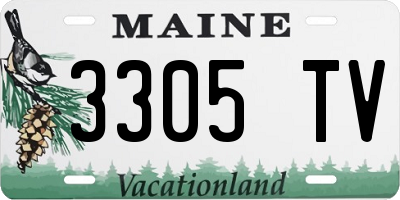 ME license plate 3305TV