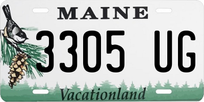 ME license plate 3305UG