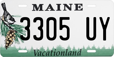 ME license plate 3305UY