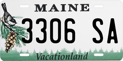 ME license plate 3306SA