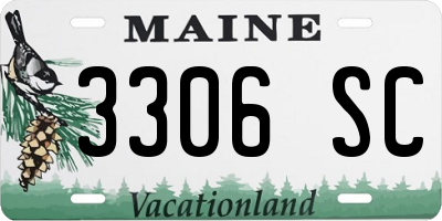 ME license plate 3306SC