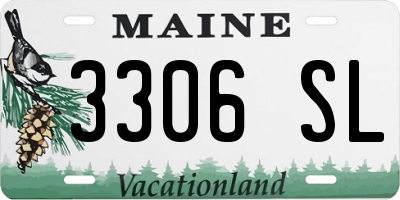 ME license plate 3306SL