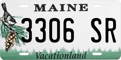 ME license plate 3306SR