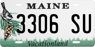 ME license plate 3306SU