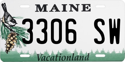 ME license plate 3306SW