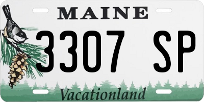 ME license plate 3307SP