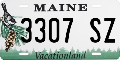ME license plate 3307SZ
