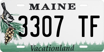 ME license plate 3307TF