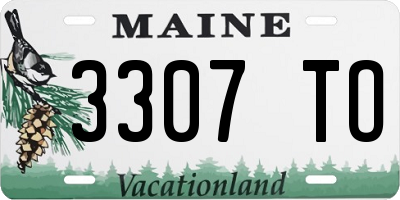 ME license plate 3307TO