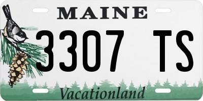 ME license plate 3307TS