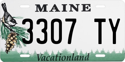 ME license plate 3307TY