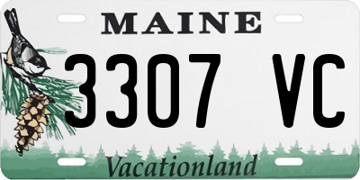 ME license plate 3307VC