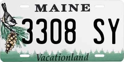 ME license plate 3308SY