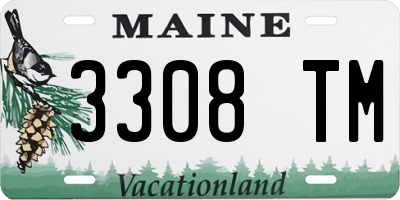 ME license plate 3308TM