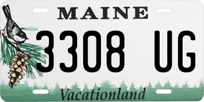 ME license plate 3308UG