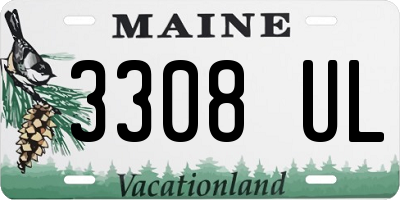 ME license plate 3308UL