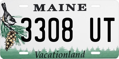 ME license plate 3308UT